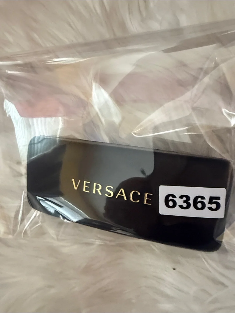 Versace Black and Gold Eyewear Case with Branded card/booklet